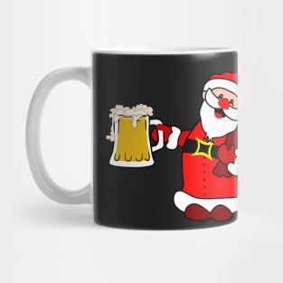 Santa is here with beer Mug